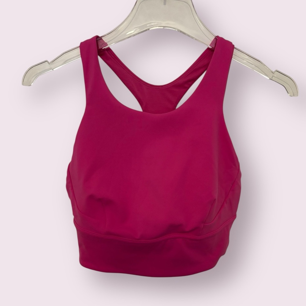 Lululemon Wunder Train Long Line Bra Pink – Medium Support C/D – Size 8